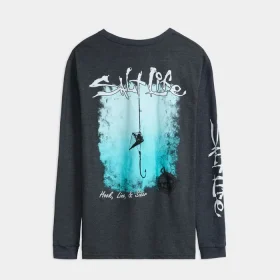 Men’s Hook Line and Sinker Fade Long Sleeve Shirt