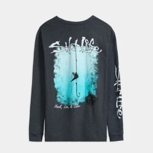Men’s Hook Line and Sinker Fade Long Sleeve Shirt
