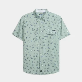 Men's Crustacean Life Woven Short Sleeve Shirt