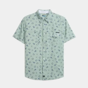 Men's Crustacean Life Woven Short Sleeve Shirt