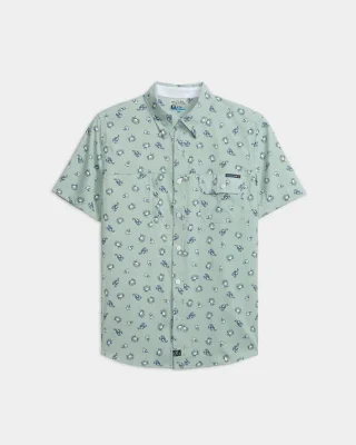 Men's Crustacean Life Woven Short Sleeve Shirt