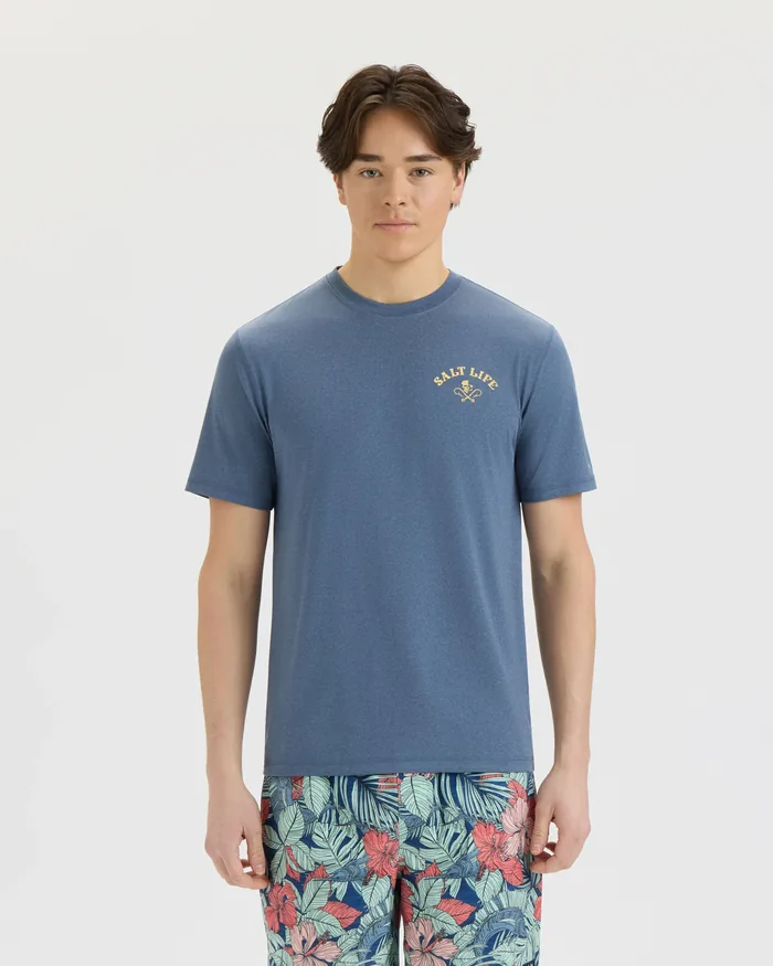 Men’s Bone Fish Crest SLX Performance Short Sleeve Tee - Image 2
