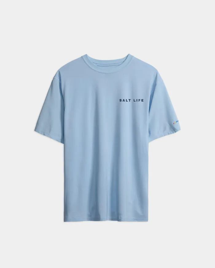 Men’s Livin Salty SLX Performance Short Sleeve Tee - Image 2