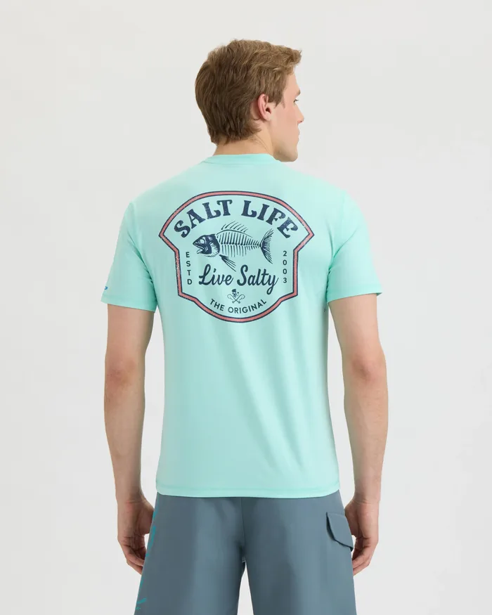 Men’s Bone Fish Crest SLX Performance Short Sleeve Tee - Image 4