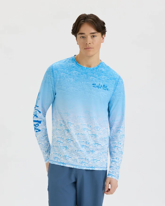 Men’s Current and Catch Fade 2.0 Perforated SLX Performance Tee - Image 2