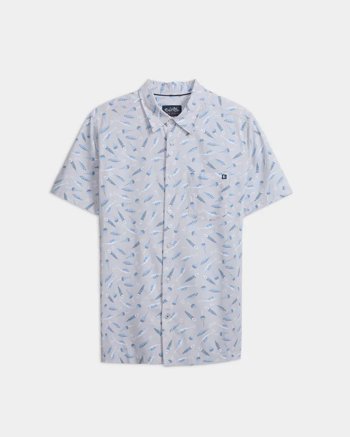 Men's Tempting Tackle Woven Short Sleeve Shirt