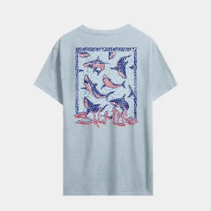 Men’s Sharks Americana Salt Wash Tee
