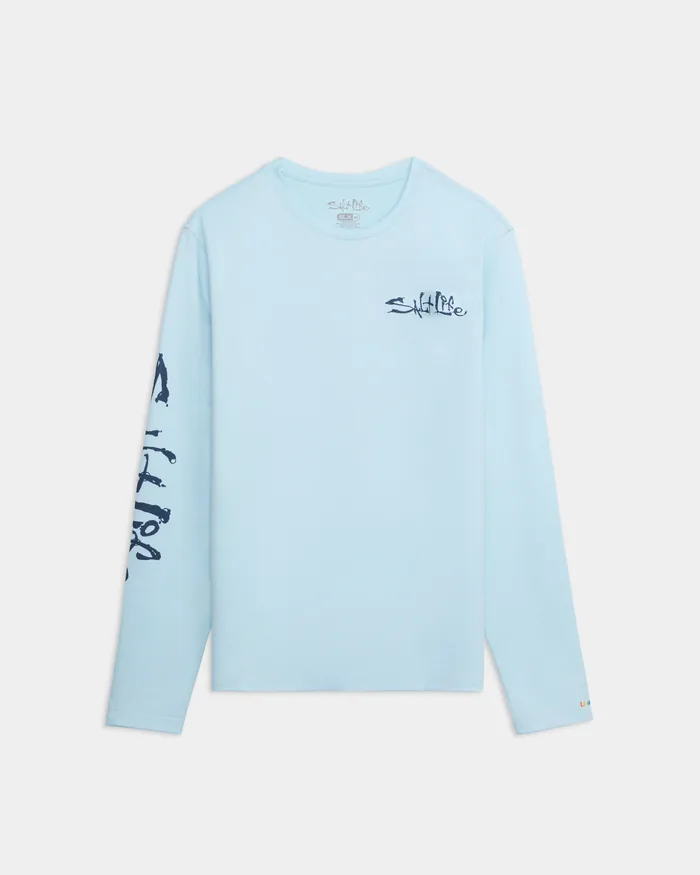 Men’s Salt Water Perforated SLX Performance Tee - Image 2