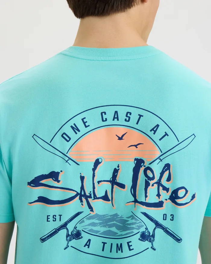 Men’s One Cast At A Time Short Sleeve Tee - Image 5