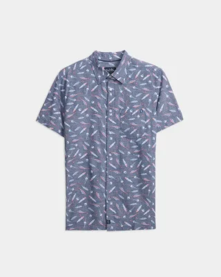 Men's Tempting Tackle Woven Short Sleeve Shirt