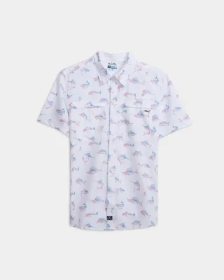 Men's Fish N' Bones Americana SLX Performance Short Sleeve Shirt