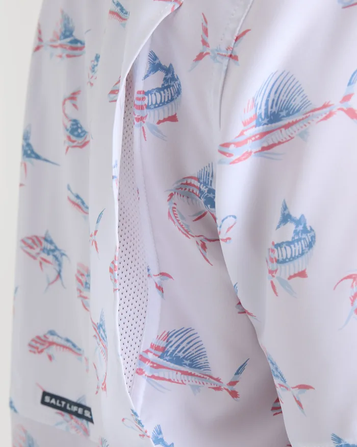 Men's Fish N' Bones Americana SLX Performance Short Sleeve Shirt - Image 5