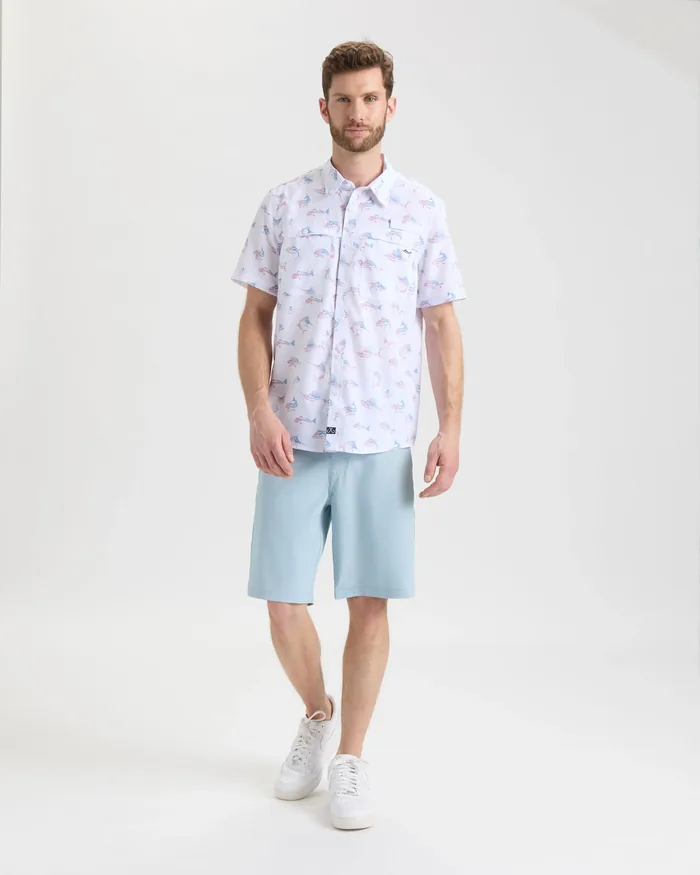 Men's Fish N' Bones Americana SLX Performance Short Sleeve Shirt - Image 7