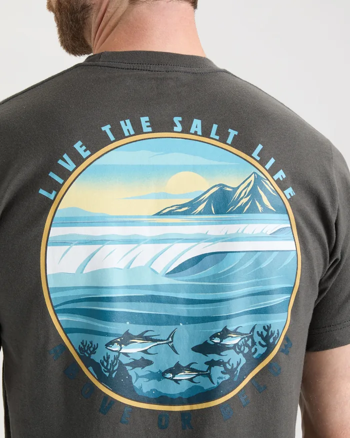 Men's Line Above or Below Short Sleeve Tee - Image 5