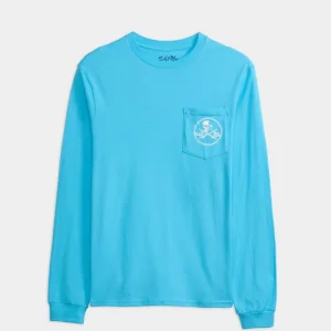 Alternative view of Men's Skull and Poles Long Sleeve Shirt