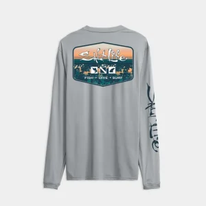 Men’s Liquid Depth Badge Long Sleeve SLX Performance Tee