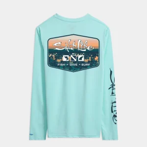 Men’s Liquid Depth Badge Long Sleeve SLX Performance Tee