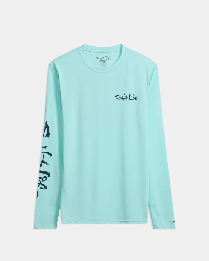 Men’s Liquid Depth Badge Long Sleeve SLX Performance Tee - Image 7