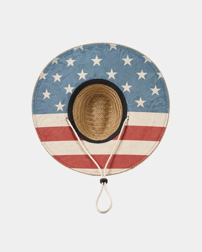 Sea, Stars & Striped Straw Hat - Image 2