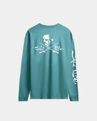 Men's Skull and Poles Long Sleeve Tee
