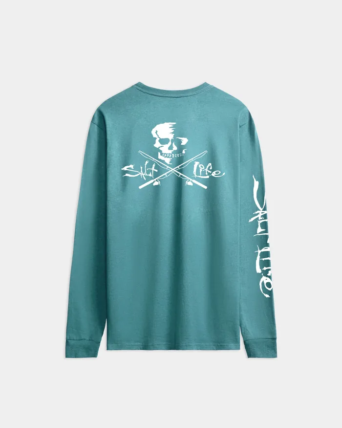 Men's Skull and Poles Long Sleeve Tee