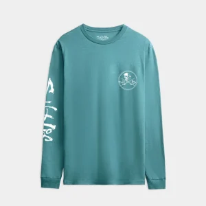 Alternative view of Men's Skull and Poles Long Sleeve Tee