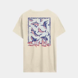 Men’s Sharks Americana Salt Wash Tee