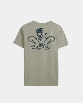 Men’s Skull and Hooks Short Sleeve Tee - TALL