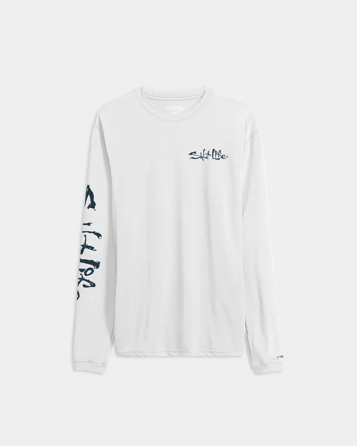 Men’s Liquid Depth Badge Long Sleeve SLX Performance Tee - Image 2