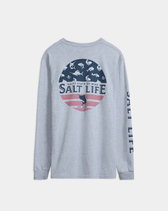 Men's Salty Honor Bones Long Sleeve Shirt
