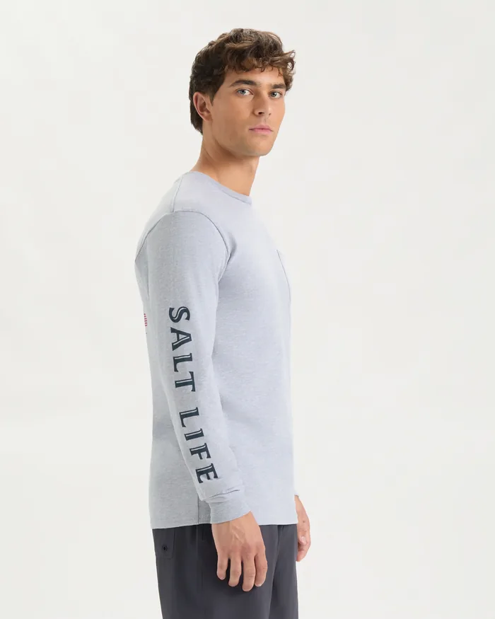Men's Salty Honor Bones Long Sleeve Shirt - Image 3
