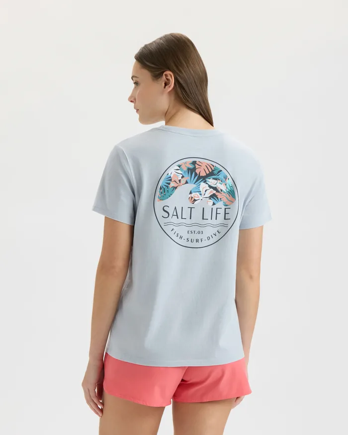 Women’s Tropical Retreat Salt Wash Tee - Image 4
