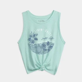 Women’s Tropical Bliss Tie Front Tank Top