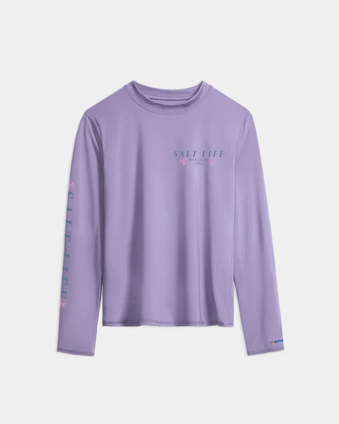 Women’s Salty Marlin Badge SLX Performance Long Sleeve Tee - Image 2