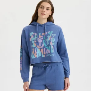 Alternative view of Women's Salty Mind Cropped Hoodie