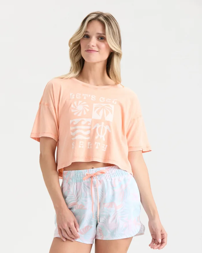 Women's Salty Scenes Cropped Shirt - Image 2