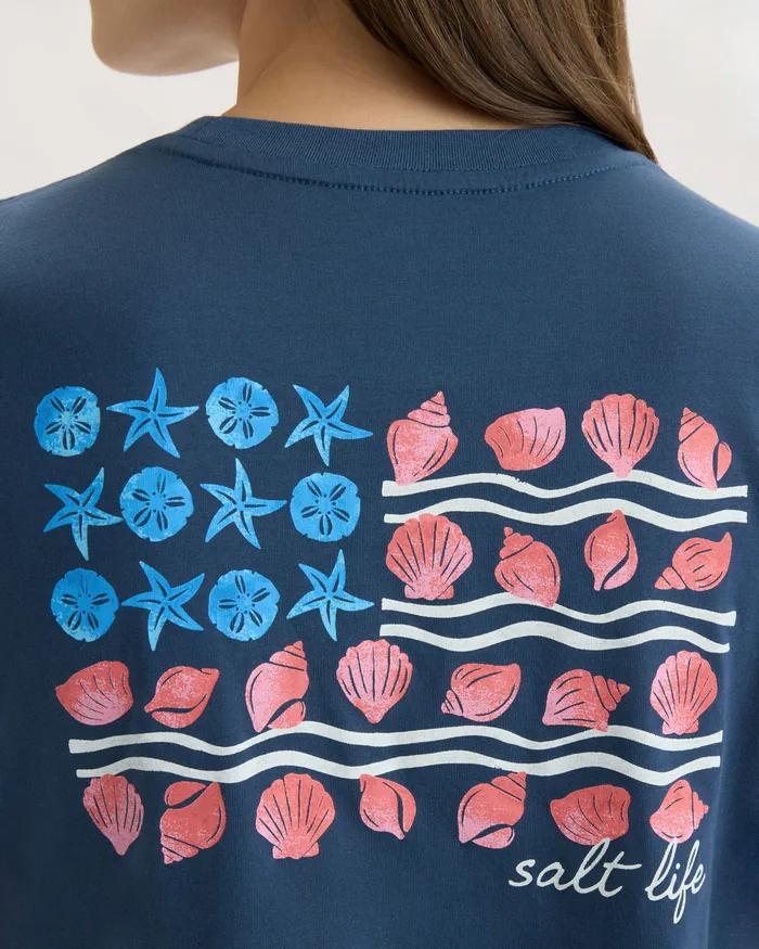 Women’s Shells & Stripes 30’s Tee - Image 4