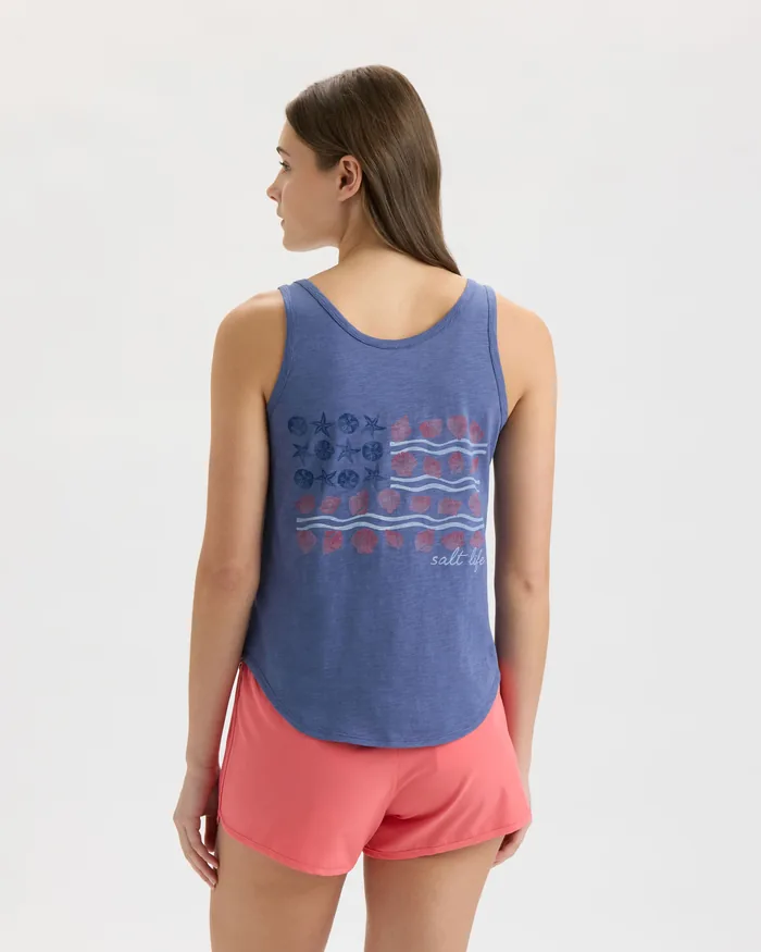 Women's Shells and Stripes Tank - Image 4