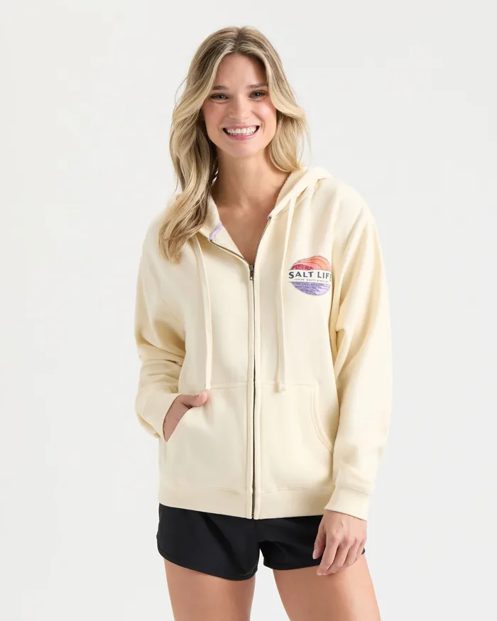 Women's Saltsation Ocean Washed Fleece Hoodie - Image 2