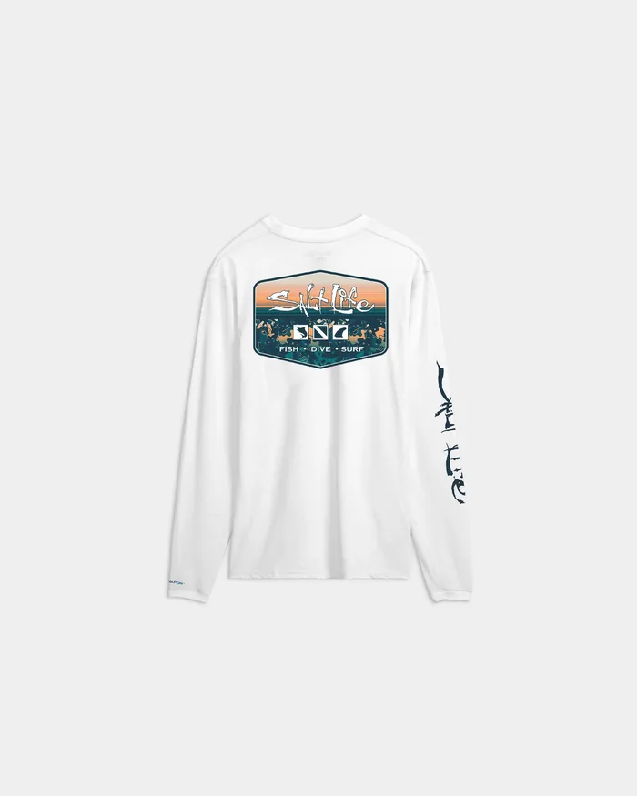 Youth Liquid Depth Badge Long Sleeve SLX Performance Tee