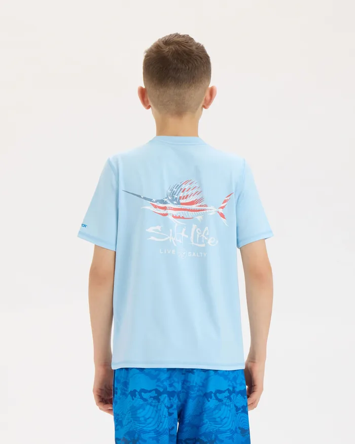 Youth Sailfish N' Bones SLX Performance Short Sleeve Tee - Image 4