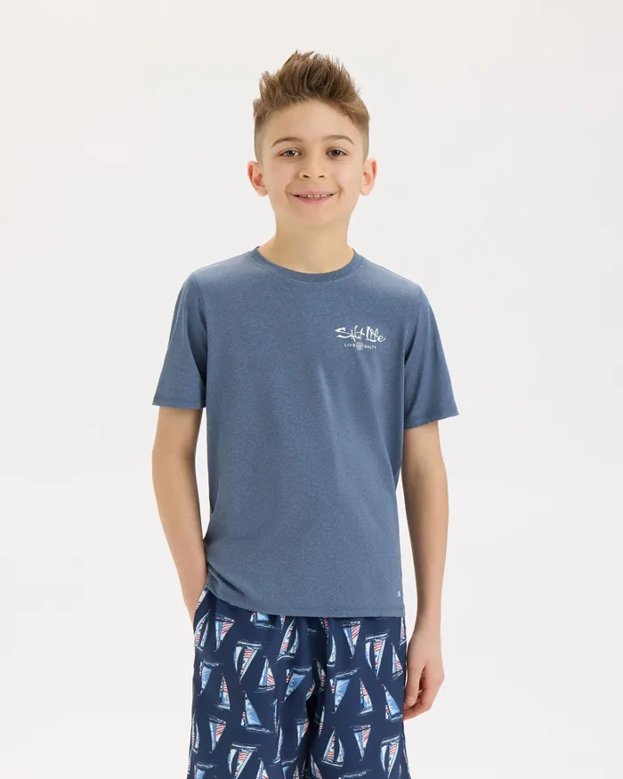 Youth Sailfish N' Bones SLX Performance Short Sleeve Tee - Image 2